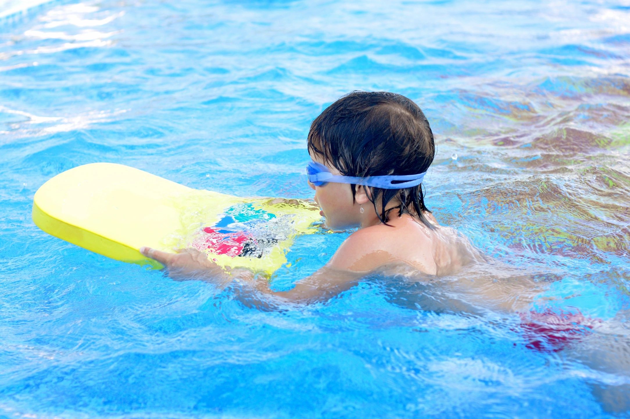 Swim lesson at pool