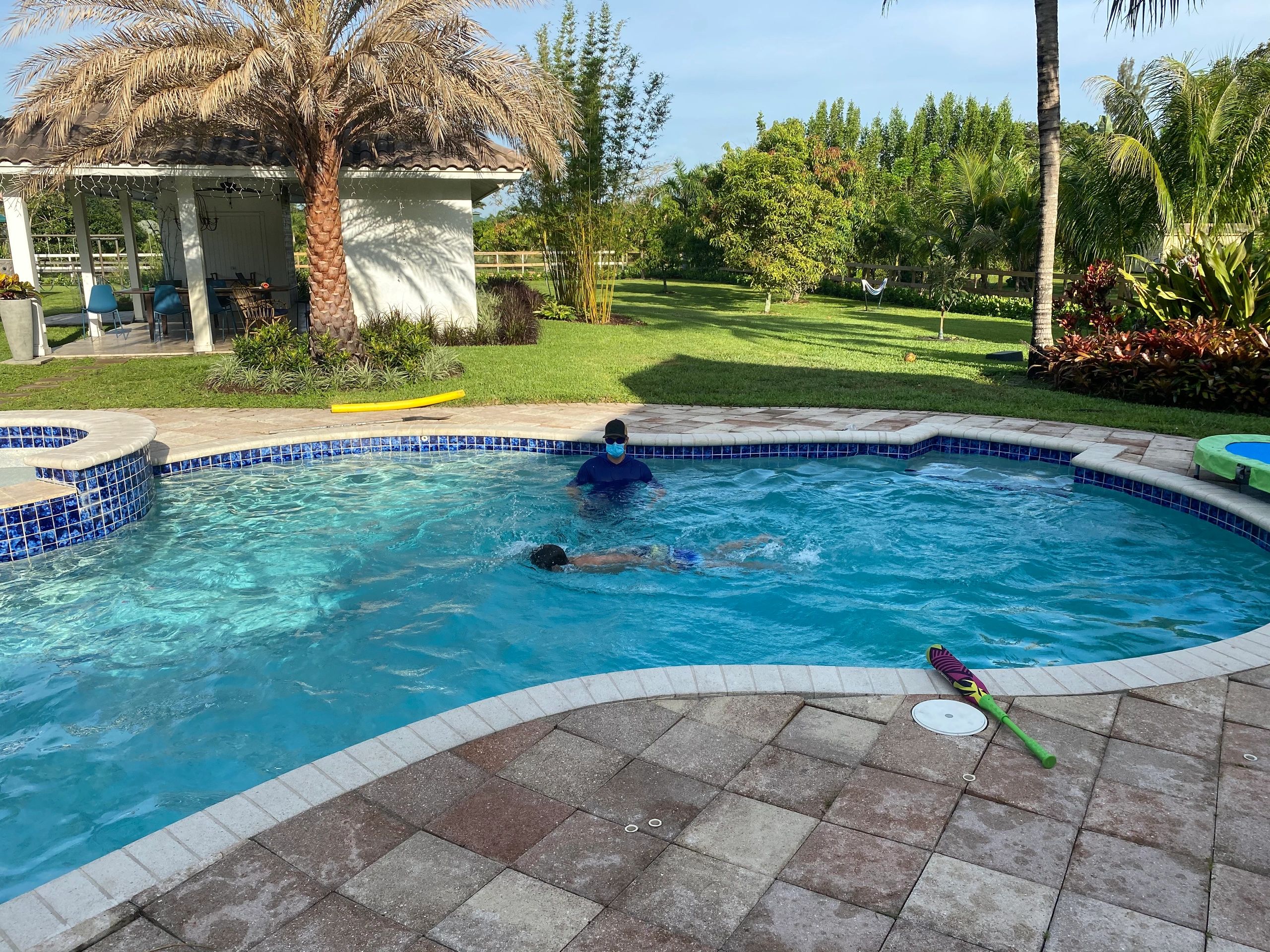 Private swim lesson at pool