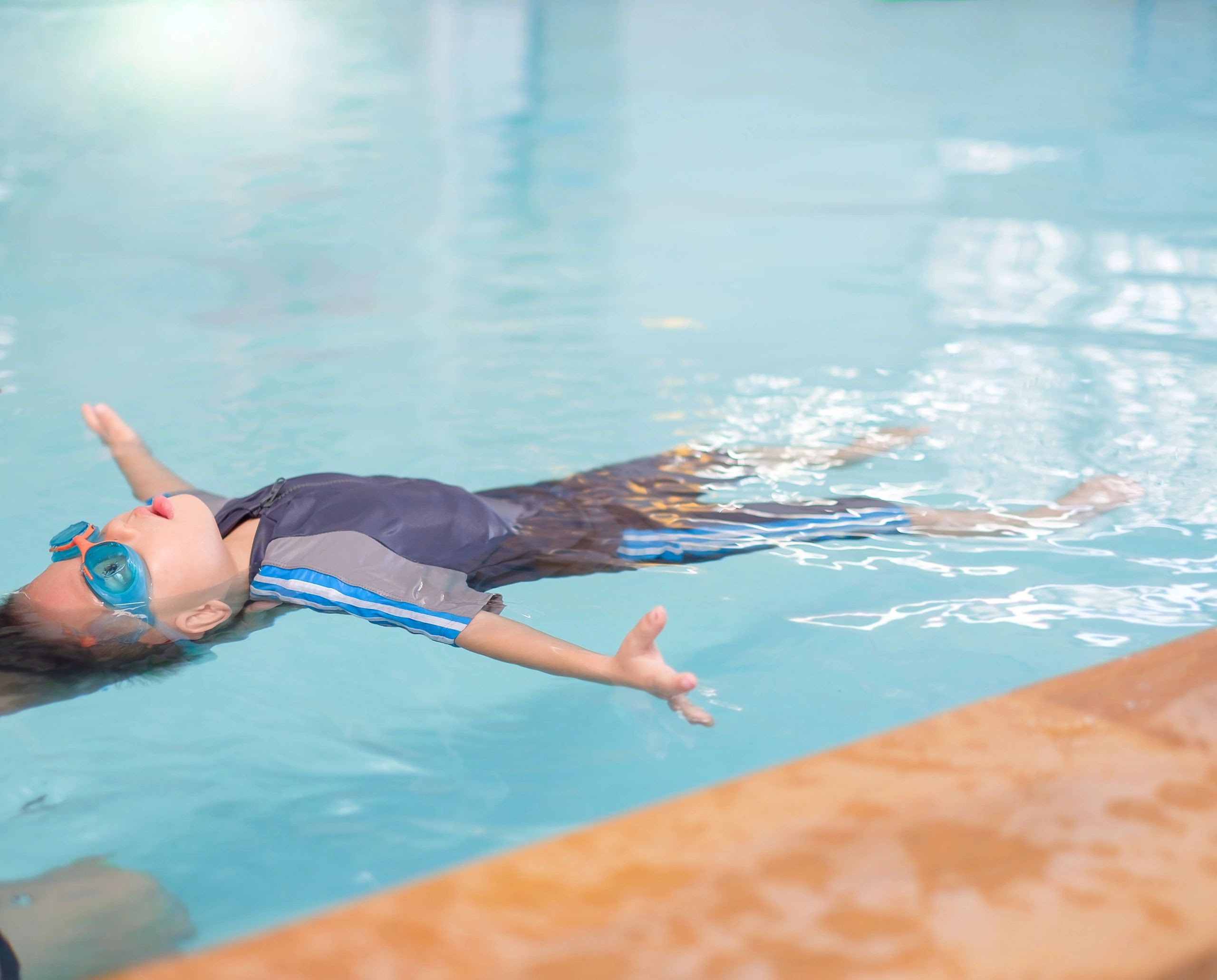 Swim lesson at private pool