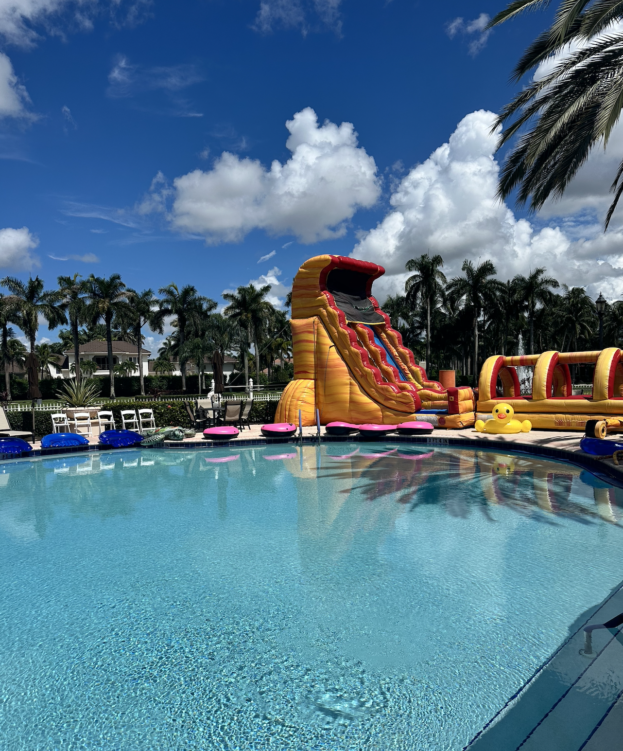 Pool party with lifeguard supervision